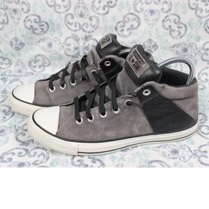 Converse Chuck Taylor All Star Street Mid Grey Black Suede Leather  Mens 8